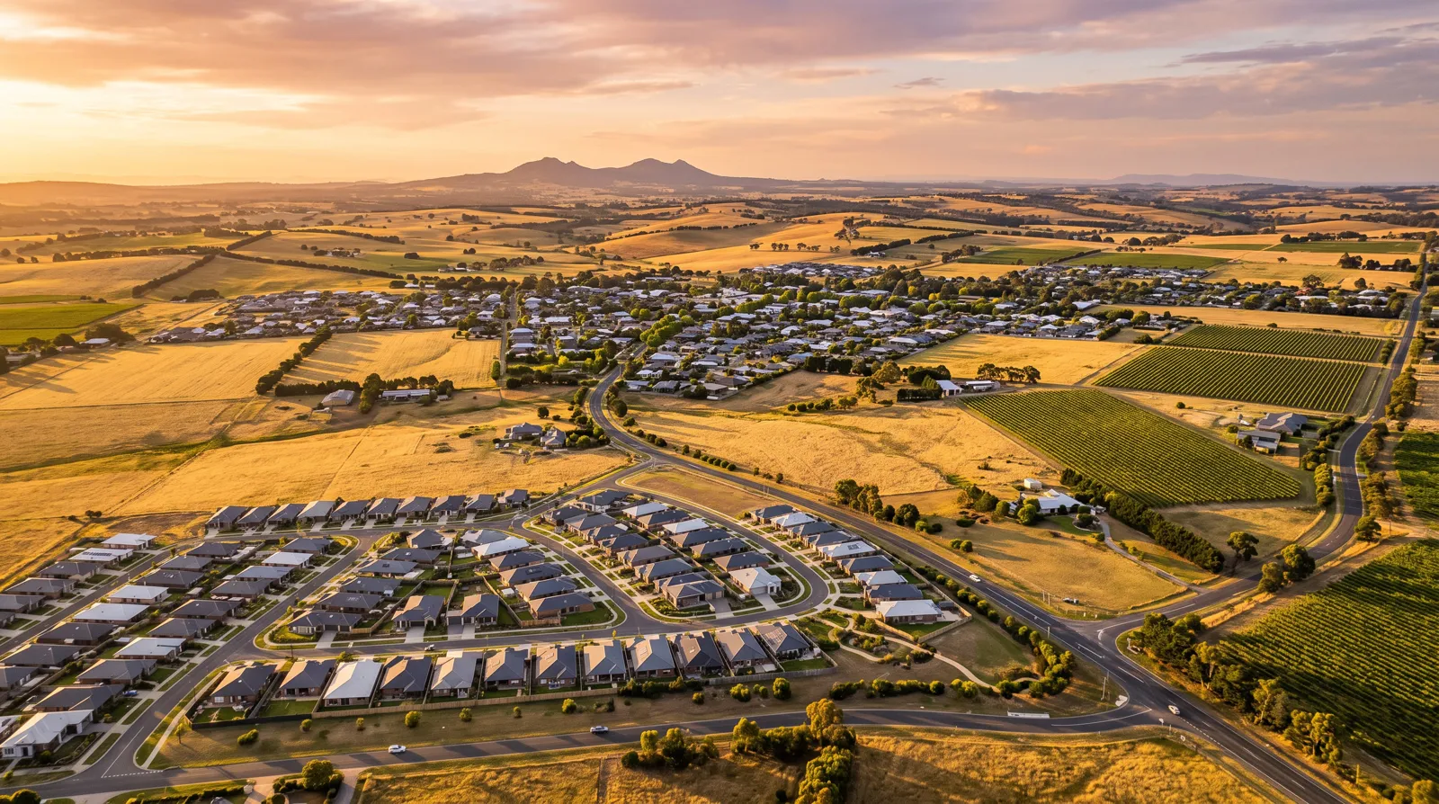 Aerial artist's impression of the planned Bannockburn South East precinct